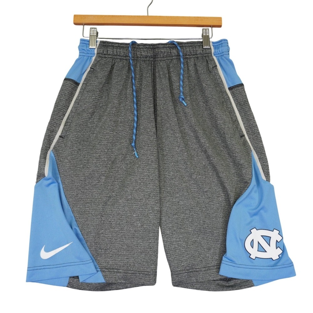 UNC Tar Heels Nike Basketball‎ Shorts Men M Grey Blue Dri-FIT Athletic Pocketed